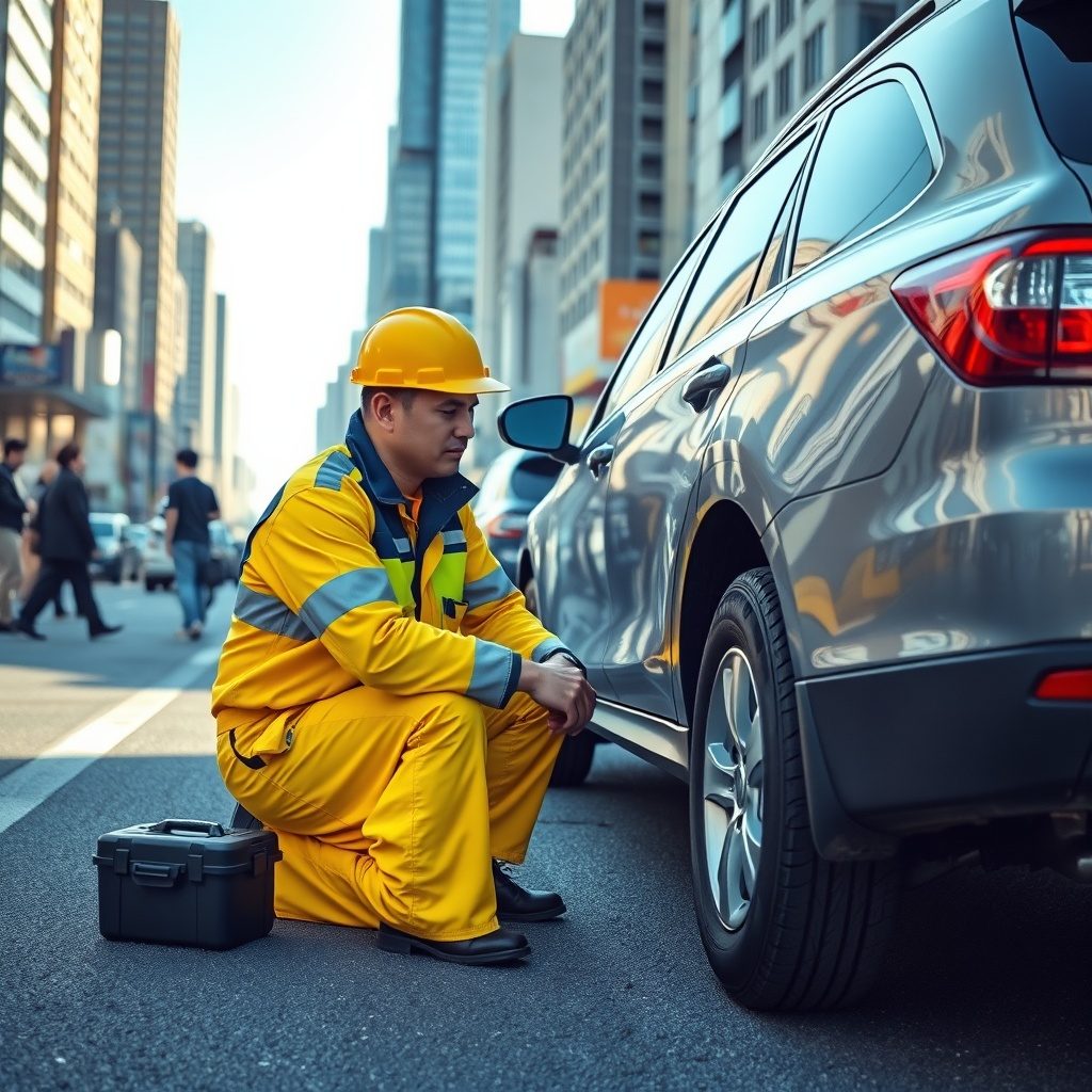 トウイング中の車両